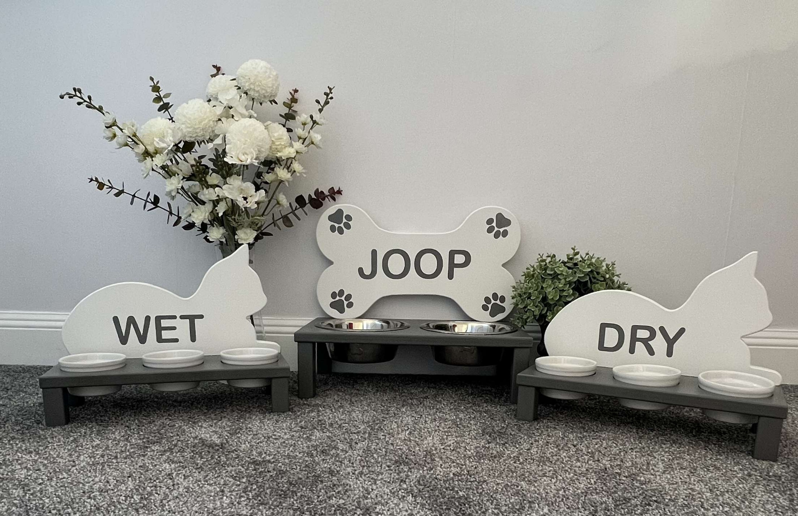 Personalised Cat Feeding Stand