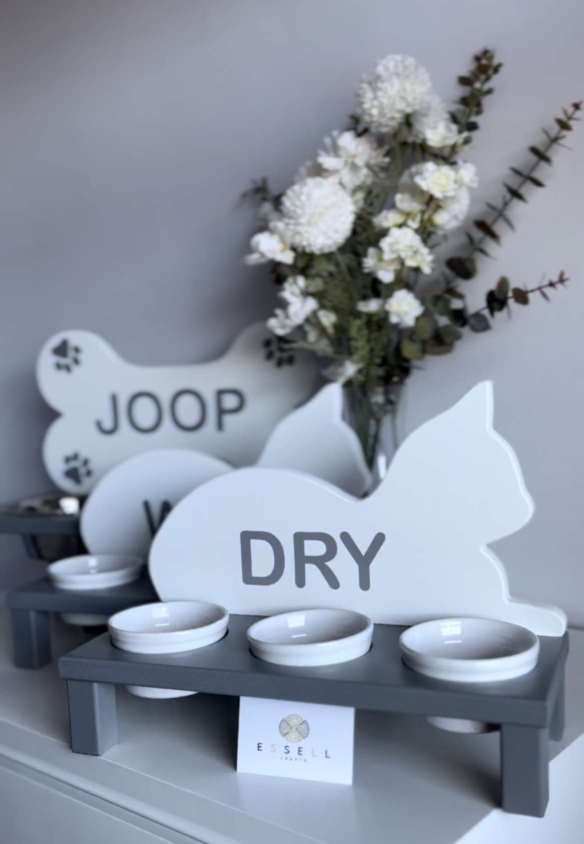 Personalised Cat Feeding Stand